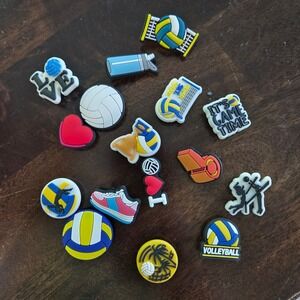 Volleyball Shoe Charms for Clogs Sneakers‎ Bracelets Party Favors 16 Pcs